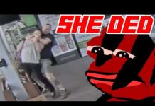 Woman Get’s Choke Slammed Trying to Rob a Gun Store