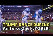 NFL Player does TRUMP DANCE during Air Force One Flyover Today!