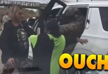 Anti-ICE idiot FAFOs after trying to physically prevent federal agent from exiting vehicle