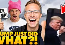 Trump Drops F-BOMB, Flips Off Lib Protester On Live TV Reporters SCREAM | Internet EXPLODES