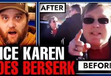 ICE KAREN THROWS HERSELF IN FRONT OF POLICE CAR GETS IMMEDIATELY HUMILATED!