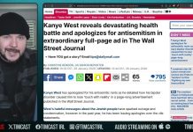 Kanye West APOLIGIZES In Full Page Ad, Says He Has Brain Damage | Tim Pool