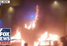 Protesters set Tehran ABLAZE