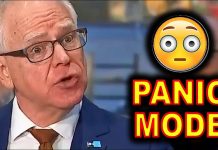 Tim Walz PANICS Over TOUGH Question and TALKS Out Both Sides of Mouth…..